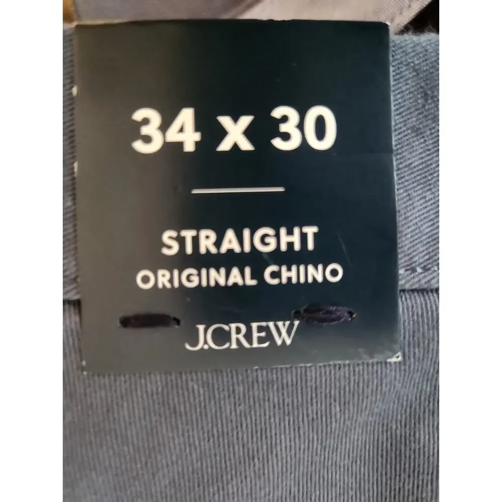 NWT J. Crew Men's Straight-Fit Original Chino Pant Legacy Blue 34/30